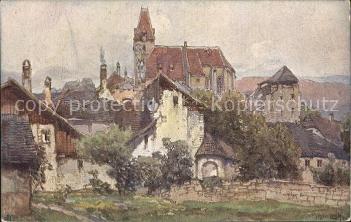 Kuenstlerkarte Fritz Lach Nibelungenweg Weissenkirchen Donau