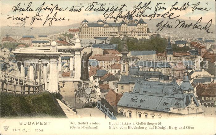 Budapest Königliche Burg Ofen Gellert-Denkmal