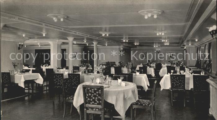 Dampfer Oceanliner D. Hansa Hamburg-Amerika-Linie Speisesaal Touristen-Klasse