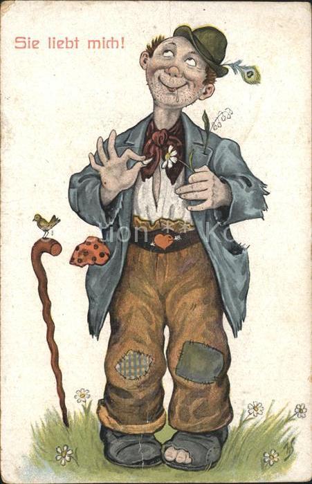 Verlag WS SB Nr. 10 Sie liebt mich Gänseblümchen Mann ka