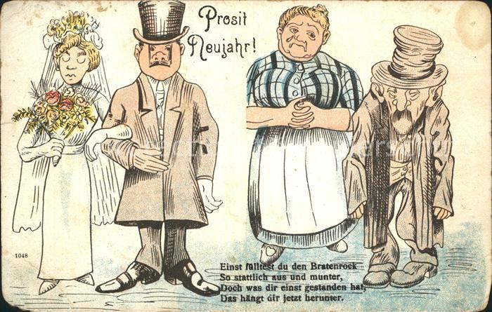 Humor Neujahr Hochzeit Ehepaar Einst und Jetz