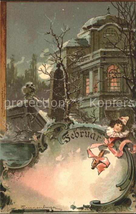 Monatskarte Februar Kuenstlerkarte Thomas Guggenberger Fasching