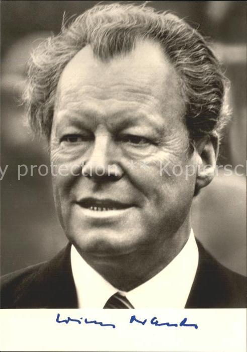 Politiker Willy Brandt Autogramm