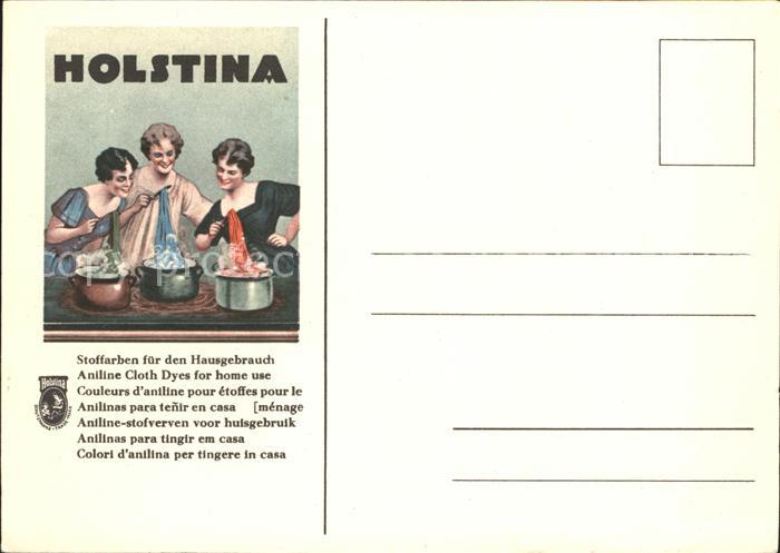 Werbung Reklame Holstina Stofffarbe
