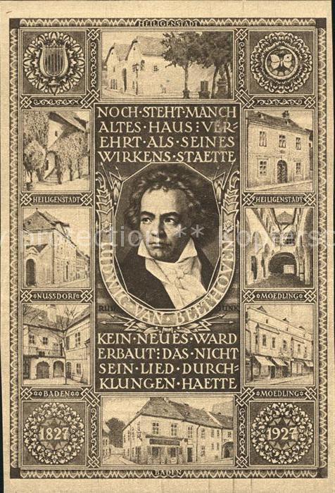Beethoven Heiligenstadt Moedling Nussdorf Baden