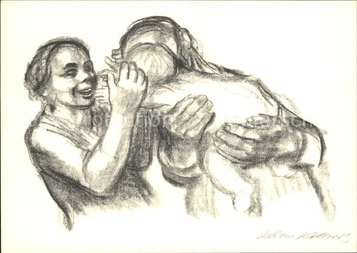 Kuenstlerkarte Kaethe Kollwitz Familie