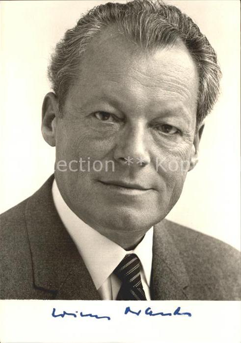 Politiker Willy Brandt Autogramm
