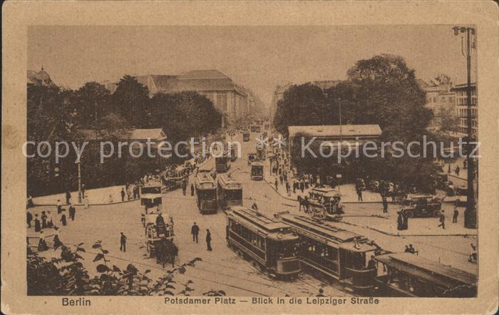 Strassenbahn Berlin Potsdamer Platz Leipziger Strasse
