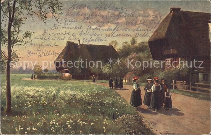 Hoffmann Heinrich Sonntag Morgen Trachten Schwarzwald