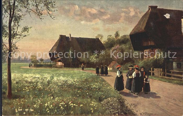 Hoffmann Heinrich Sonntag Morgen Trachten Schwarzwald