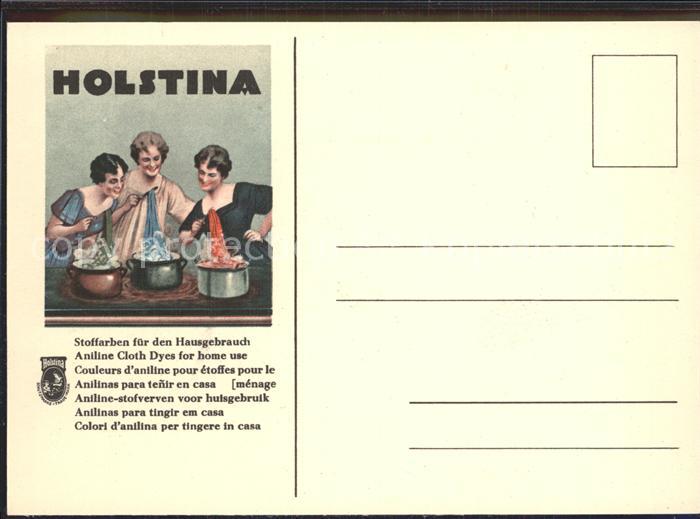Werbung Reklame Holstina Stofffarben