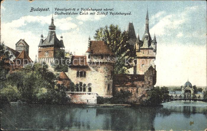 Budapest Varosligeti-to a Vajdahunyad varral