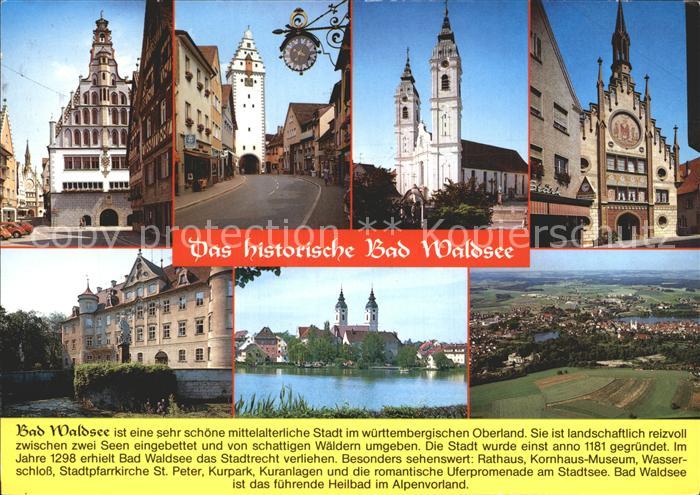 Bad Waldsee Rathaus Kornhaus-Museum Wasserschloss Stadtpfarrkirche St. Peter