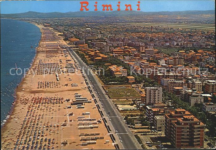 Rimini Hotel Strand Fliegeraufnahme