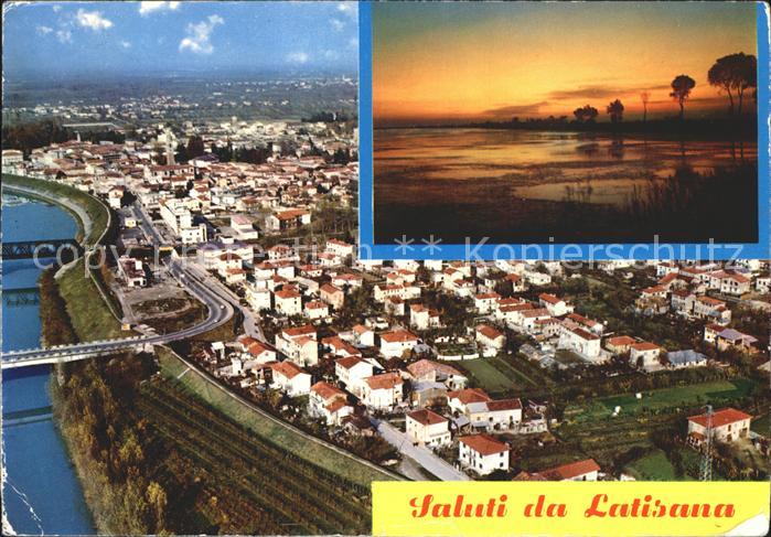 Latisana Fliegeraufnahme Notturno Tagliamento