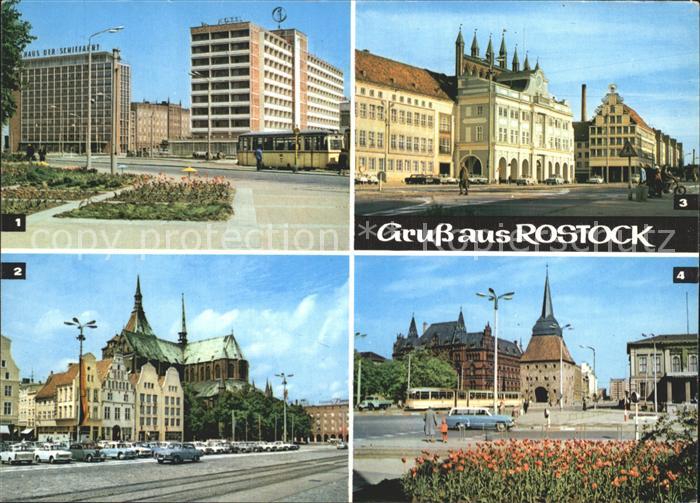 ROSTOCK  CITY Interhotel Warnow Haus Schiffahrt Karl-Marx-Platz Rathaus