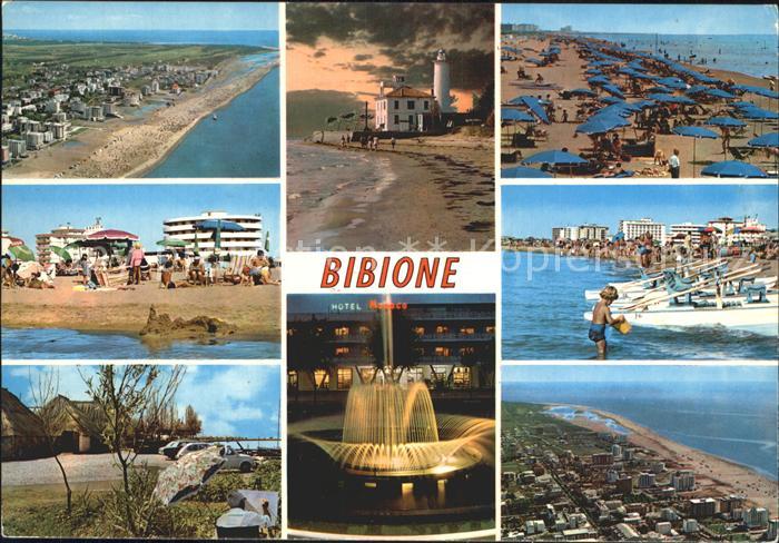 Bibione Fliegeraufnahme Strand Brunnen