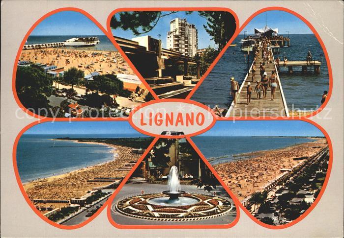 Lignano Strand Anlegestelle Brunnen