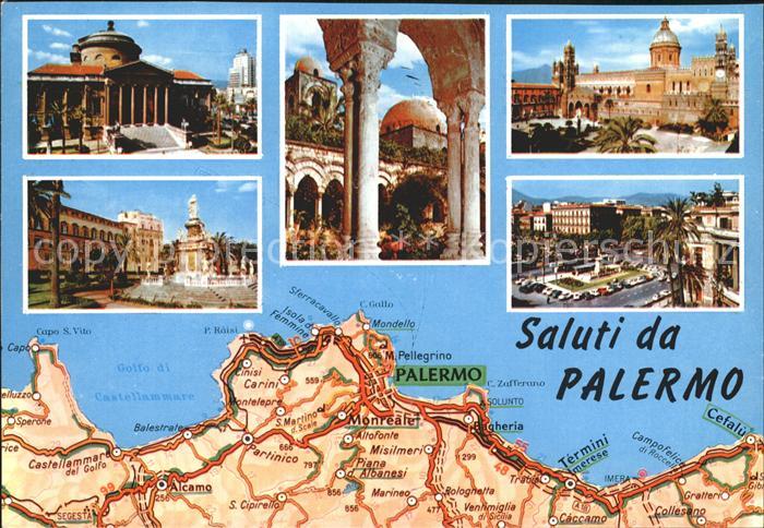 Palermo Sicilia Stadtansichten Montreale Alcamo