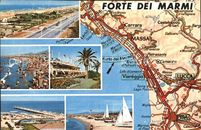 Forte dei Marmi Strand Anlegestelle Segelboot