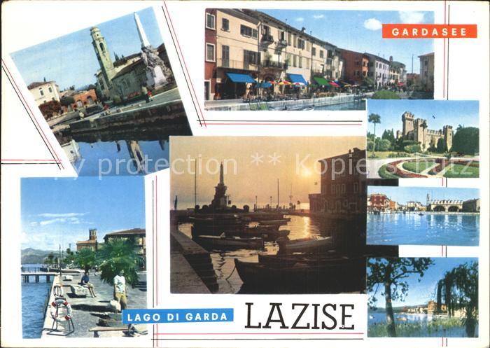 Lazise Lago di Garda Hafen Park Burg