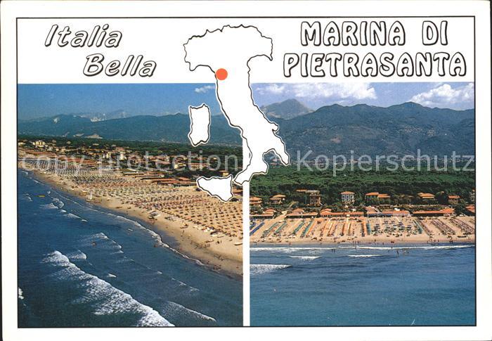 Marina di Pietrasanta Fliegeraufnahme Strand