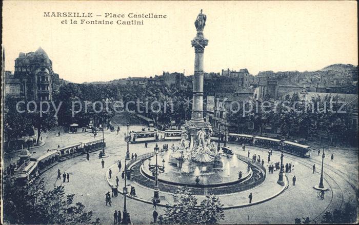 Marseille Place Castellane et la Fontaine Cantini