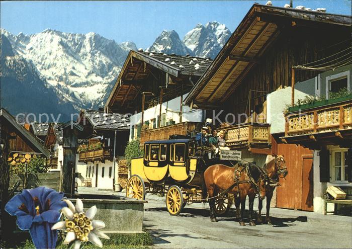 GARMISCH-PARTENKIRCHEN Bayern Postkutsche Fruehlingsstrasse