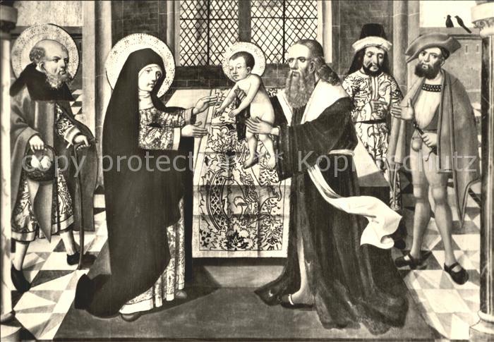 Parchim Mecklenburg-Vorpommern Marienaltar aus Luebeck  Darbringung im Tempel