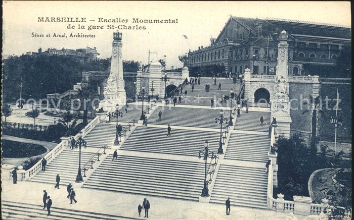Marseille Bouches-du-Rhone Escalier Monumental de la Gare St-Charles