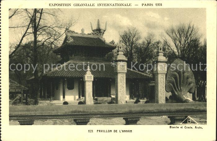 Paris Exposition Coloniale Internationale Pavillon de L Annan