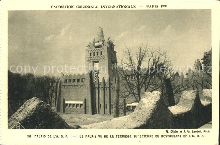Paris Exposition Coloniale Internationale Palais De LA. O.F.