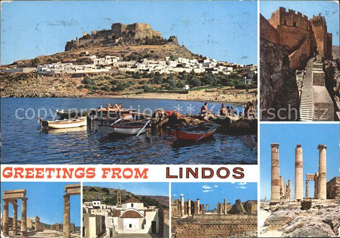 Lindos Lindo Burg Saeulen Ruinen