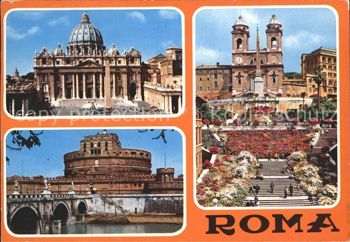 Roma Rom Bruecke S. Angelo Petersplatz Spanische-Treppe