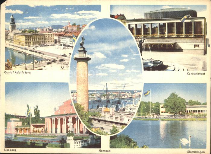Goeteborg Gustaf Adolfs Torg Konserthuset Slottskagen Hamnen Liseborg
