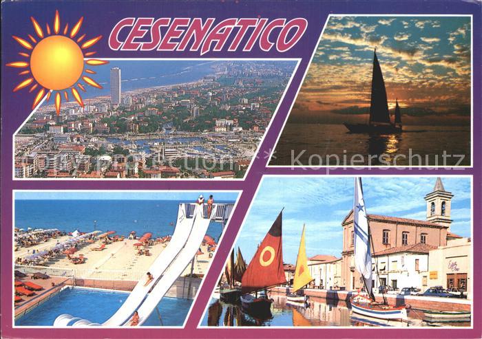 Cesenatico Hafen Fliegeraufnahme