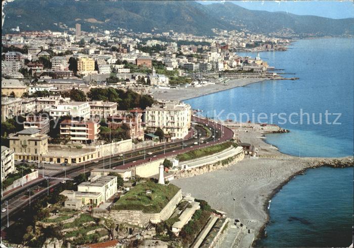 Genova Genua Liguria Fliegeraufnahme Vogno Landzunge