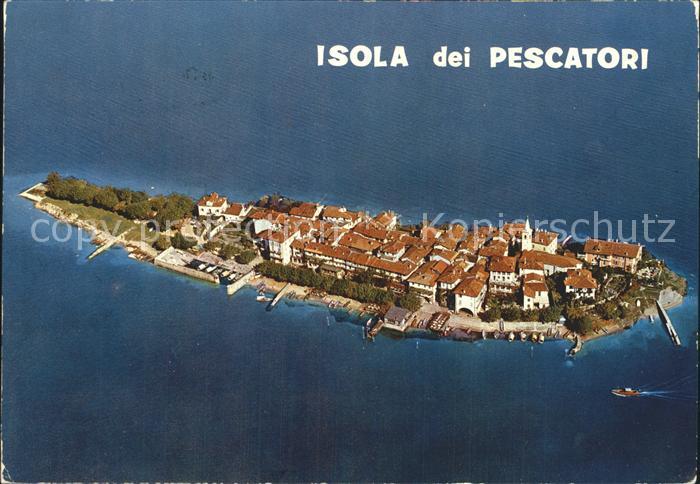 Isola Pescatori Fliegeraufnahme Lago Maggiore