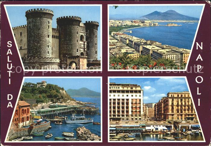 Napoli Neapel Hafen Burg Fliegeraufnahme