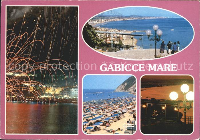 Gabicce Mare Strand Feuerwerk