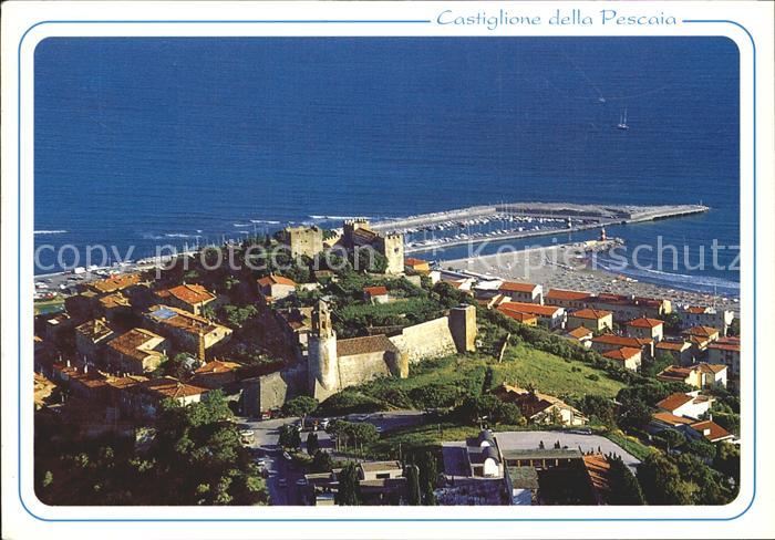 Castiglione della Pescaia Fliegeraufnahme mit Hafen und Strand