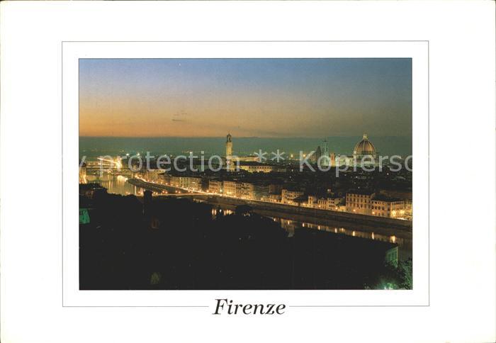 Firenze Florenz Panorama Nachtaufnahme