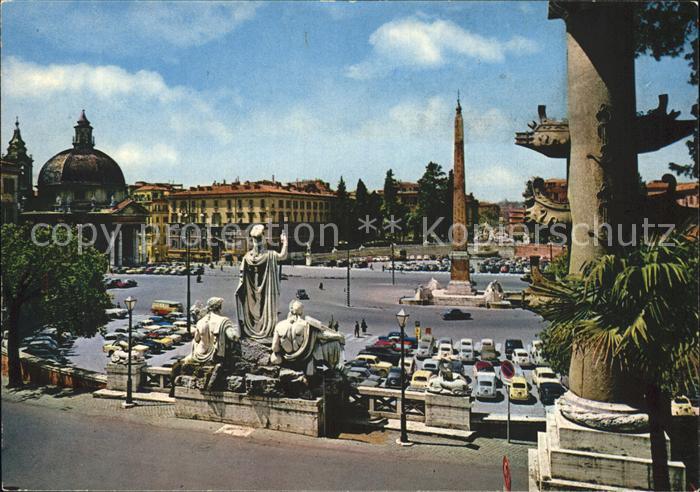 Roma Rom Piazza del Popolo Volksplatz Statue Obelisk