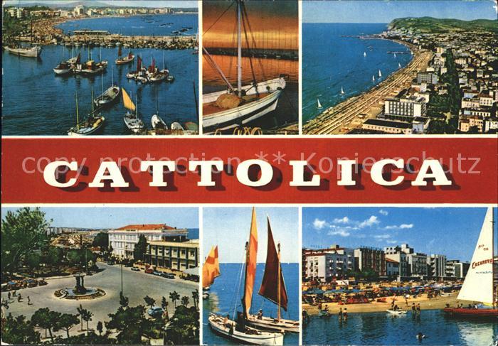 Cattolica Rimini Riviera Adriatica Hafen Strand Platz Segelboot