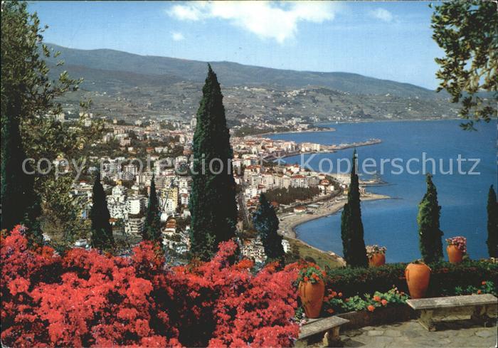 Sanremo Panorama Kueste Blumen