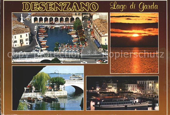 Desenzano Lago di Garda Hafen Ausflugsdampfer Sonnenuntergang