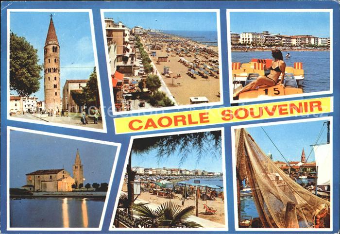 Caorle Venezia Turm Strand Kirche Fischerboot