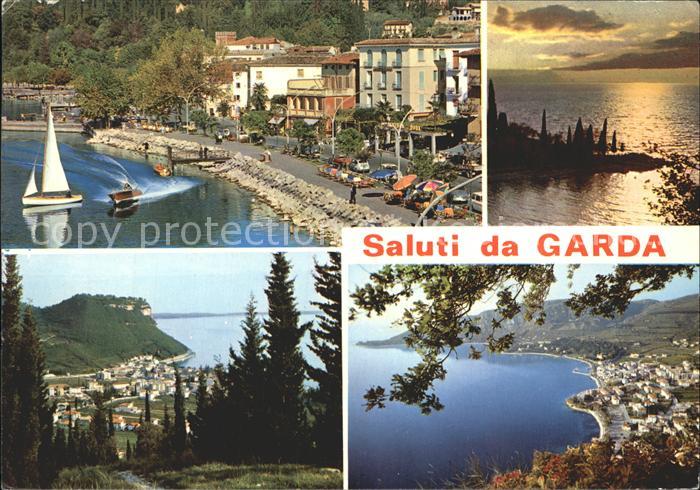 Garda Lago di Garda Uferpromenade Sonnenuntergang Panorama Gardasee