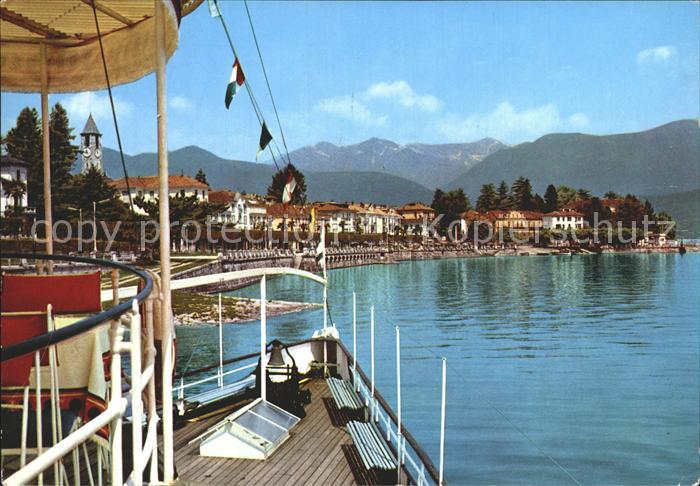 Baveno Uferpartie am See Segelboot