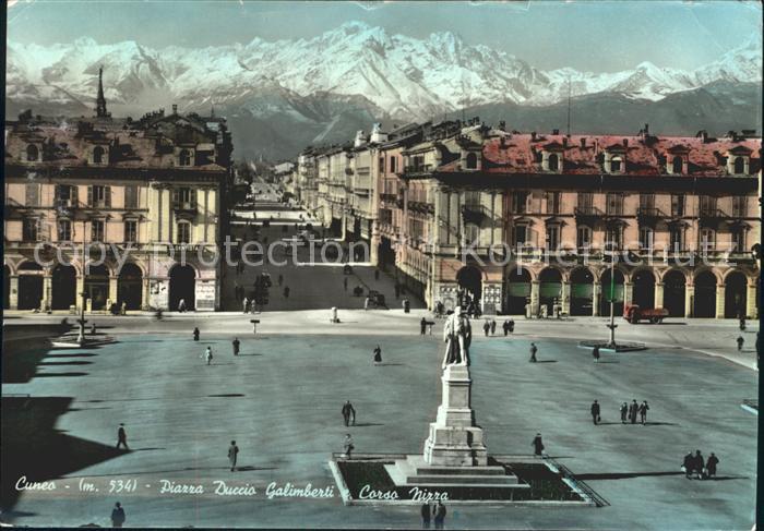 Cuneo Piazza Duccio Galimberti e Corso Nizza Monumento Alpi